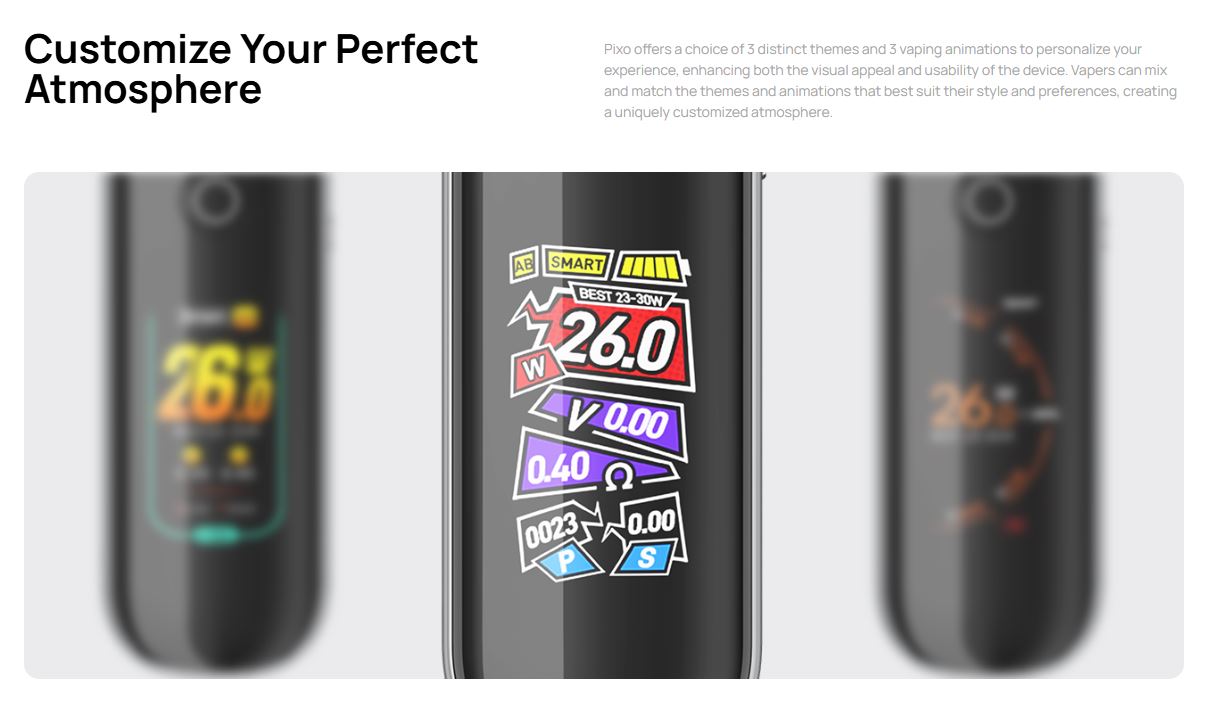 Aspire Pixo Personalizare