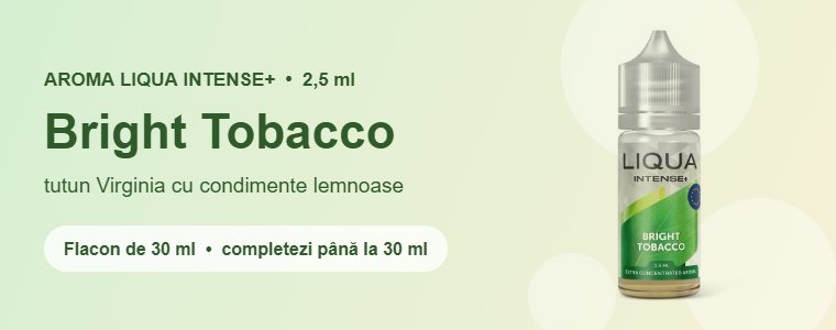 Aromă Liqua Bright Tobacco 2,5 ml – tutun Virginia cu condimente lemnoase Aromă Liqua Bright Tobacco 2,5 ml – tutun Virginia cu condimente lemnoase