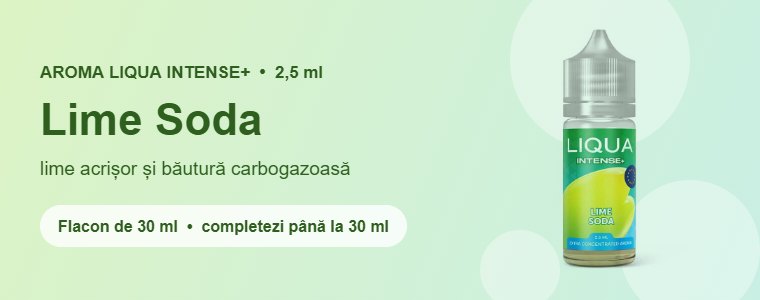 Aromă Liqua Lime Soda 2,5 ml – lime acrișor și băutură carbogazoasă
