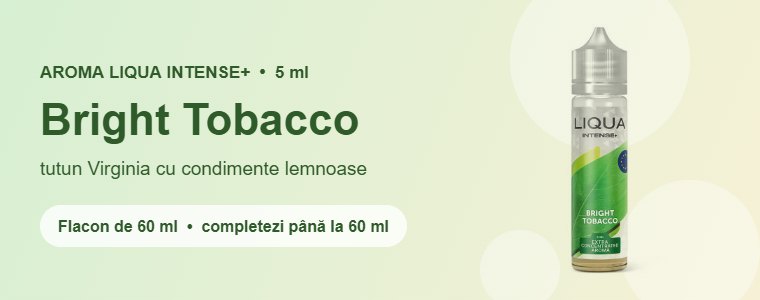 Aromă Liqua Bright Tobacco 5 ml – tutun Virginia cu condimente lemnoase Aromă Liqua Bright Tobacco 5 ml – tutun Virginia cu condimente lemnoase