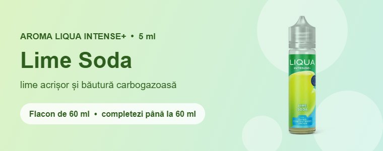 Aromă Liqua Lime Soda 5 ml – lime acrișor și băutură carbogazoasă