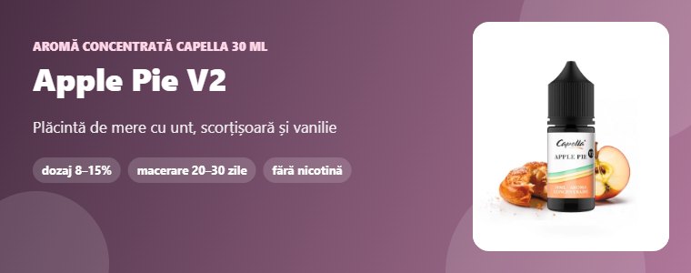 Aromă Capella Apple Pie V2 30 ml Aromă concentrată Capella Apple Pie V2 30 ml
