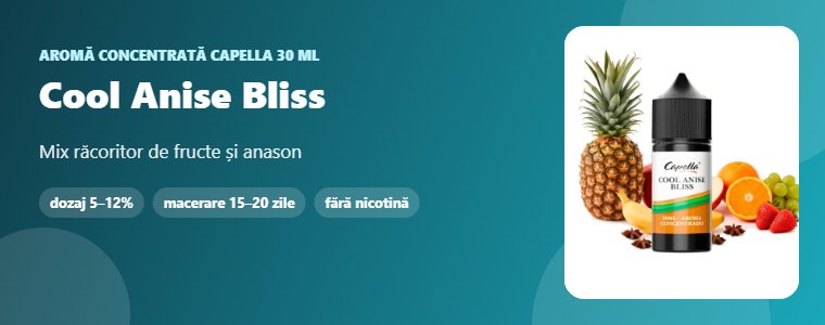 Aromă Capella Cool Anise Bliss 30 ml Aromă concentrată Capella Cool Anise Bliss 30 ml