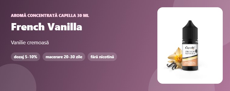 Aromă Capella French Vanilla 30 ml Aromă concentrată Capella French Vanilla 30 ml