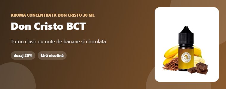 Aromă Don Cristo Don Cristo BCT 30 ml Aromă concentrată Don Cristo Don Cristo BCT 30 ml