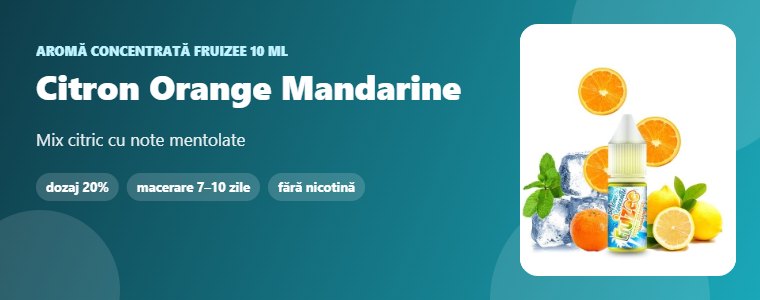 Aromă Fruizee Citron Orange Mandarine 10 ml Aromă concentrată Fruizee Citron Orange Mandarine 10 ml