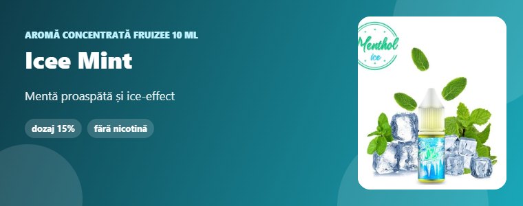 Aromă Fruizee Icee Mint 10 ml Aromă concentrată Fruizee Icee Mint 10 ml