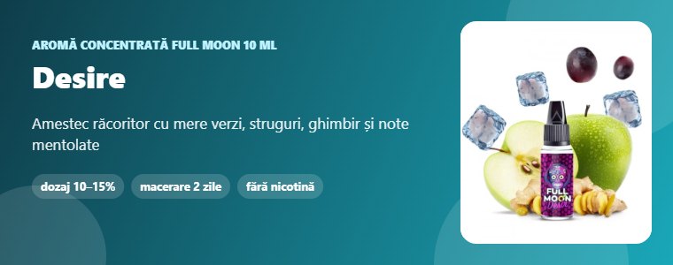 Aromă Full Moon Desire 10 ml Aromă concentrată Full Moon Desire 10 ml