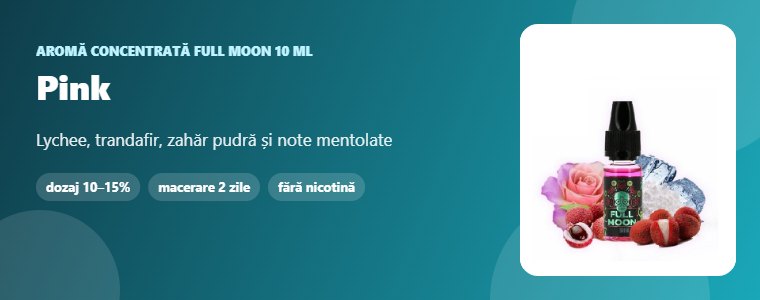 Aromă Full Moon Pink 10 ml Aromă concentrată Full Moon Pink 10 ml