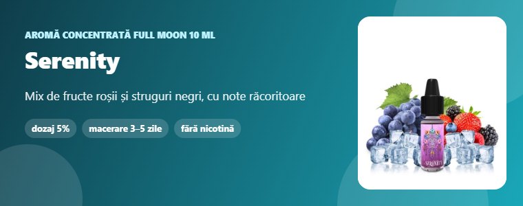 Aromă Full Moon Serenity 10 ml Aromă concentrată Full Moon Serenity 10 ml