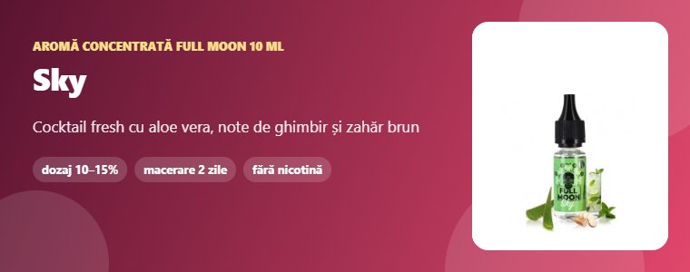 Aromă Full Moon Sky 10 ml Aromă concentrată Full Moon Sky 10 ml