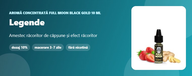 Aromă Full Moon Black Gold Legende 10 ml Aromă concentrată Full Moon Black Gold Legende 10 ml