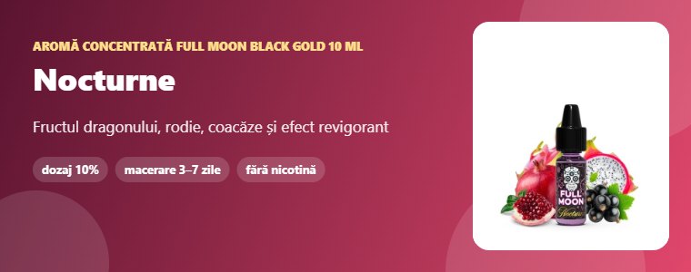 Aromă Full Moon Black Gold Nocturne 10 ml Aromă concentrată Full Moon Black Gold Nocturne 10 ml