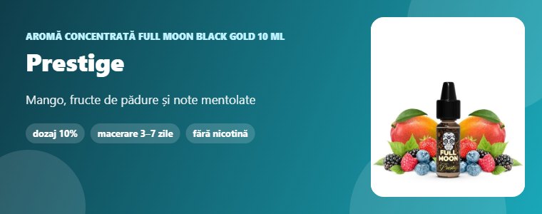 Aromă Full Moon Black Gold Prestige 10 ml Aromă concentrată Full Moon Black Gold Prestige 10 ml