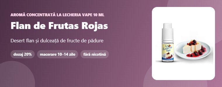 Aromă La Lecheria Vape Flan de Frutas Rojas 10 ml Aromă concentrată La Lecheria Vape Flan de Frutas Rojas 10 ml