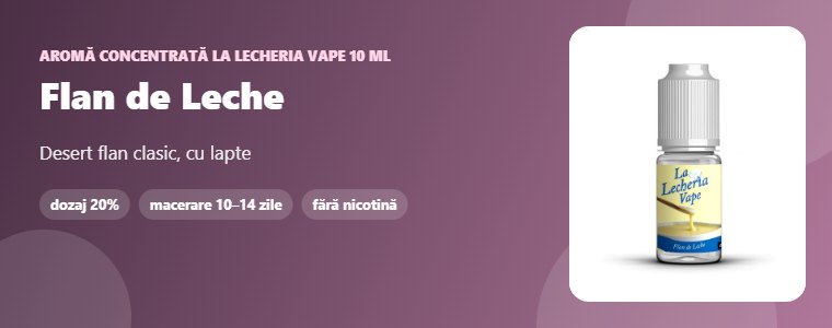 Aromă La Lecheria Vape Flan de Leche 10 ml Aromă concentrată La Lecheria Vape Flan de Leche 10 ml