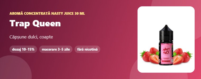 Aromă Nasty Juice Trap Queen 30 ml Aromă concentrată Nasty Juice Trap Queen 30 ml