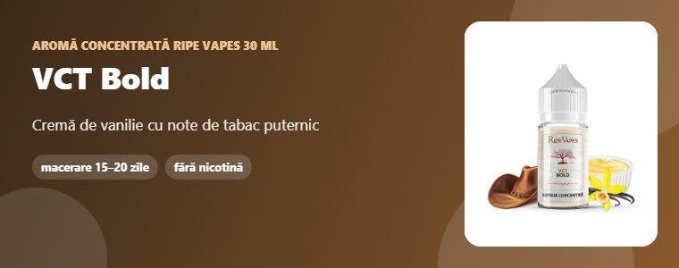 Aromă Ripe Vapes VCT Bold 30 ml Aromă concentrată Ripe Vapes VCT Bold 30 ml