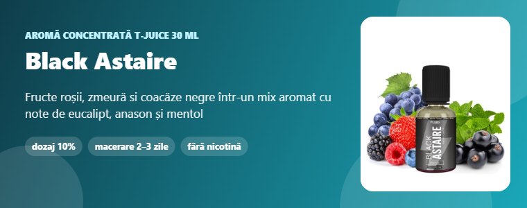 Aromă T-Juice Black Astaire 30 ml Aromă concentrată T-Juice Black Astaire 30 ml