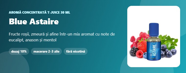 Aromă T-Juice Blue Astaire 30 ml Aromă concentrată T-Juice Blue Astaire 30 ml
