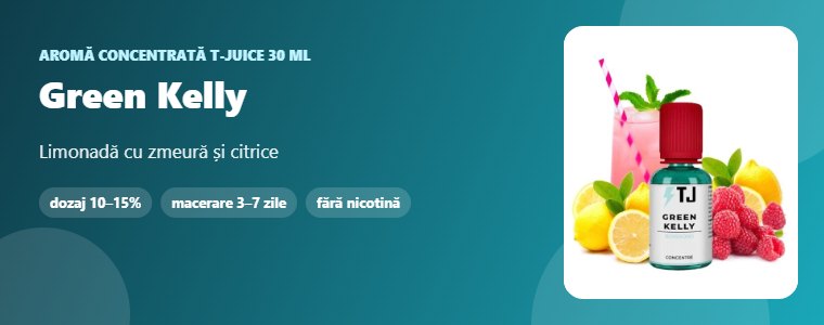Aromă T-Juice Green Kelly 30 ml Aromă concentrată T-Juice Green Kelly 30 ml