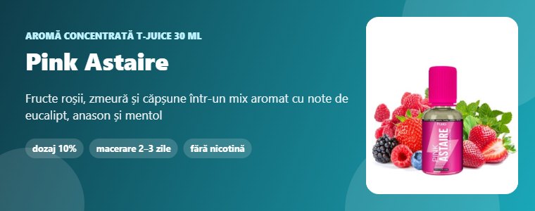 Aromă T-Juice Pink Astaire 30 ml Aromă concentrată T-Juice Pink Astaire 30 ml