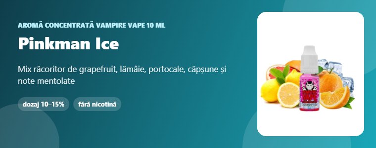 Aromă Vampire Vape Pinkman Ice 10 ml Aromă concentrată Vampire Vape Pinkman Ice 10 ml