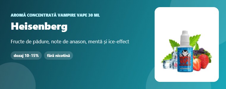 Aromă Vampire Vape Heisenberg 30 ml Aromă concentrată Vampire Vape Heisenberg 30 ml