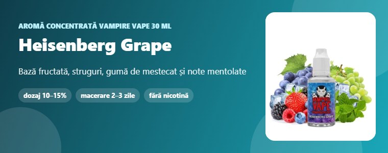 Aromă Vampire Vape Heisenberg Grape 30 ml Aromă concentrată Vampire Vape Heisenberg Grape 30 ml