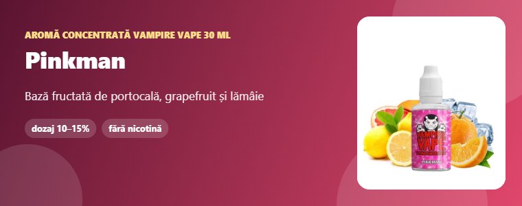 Aromă Vampire Vape Pinkman 30 ml Aromă concentrată Vampire Vape Pinkman 30 ml