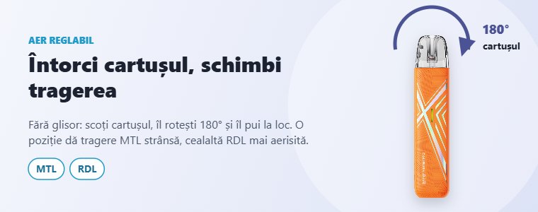 Uwell Caliburn Air – aer reglabil prin rotirea cartușului Uwell Caliburn Air – aer reglabil prin rotirea cartușului