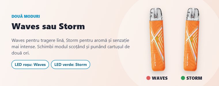 Uwell Caliburn Air – modurile Waves și Storm Uwell Caliburn Air – modurile Waves și Storm
