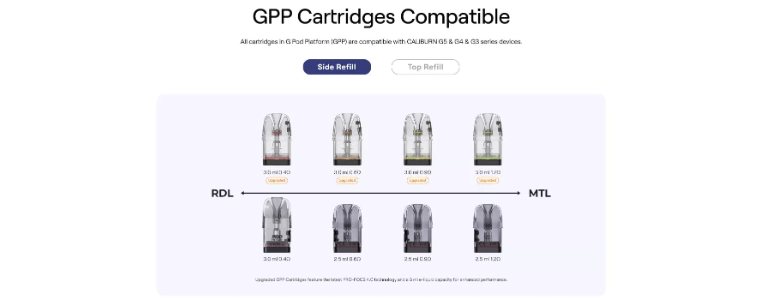 Cartușe Uwell Caliburn GPP compatibile