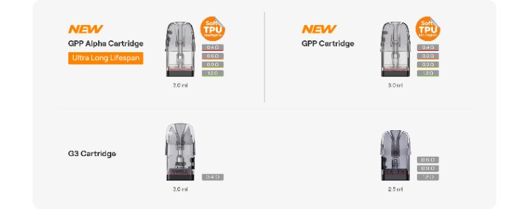 Cartușe Caliburn GPP compatibile cu Caliburn G5