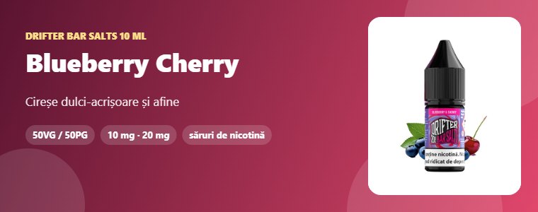 Lichid Drifter Bar Salts Blueberry Cherry 10 ml Lichid Drifter Bar Salts Blueberry Cherry 10 ml