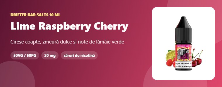 Lichid Drifter Bar Salts Lime Raspberry Cherry 10 ml Lichid Drifter Bar Salts Lime Raspberry Cherry 10 ml