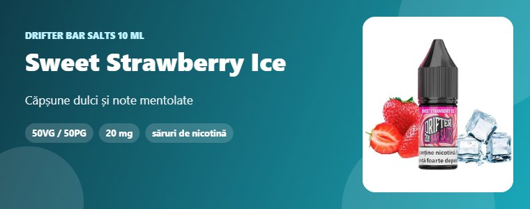 Lichid Drifter Bar Salts Sweet Strawberry Ice 10 ml Lichid Drifter Bar Salts Sweet Strawberry Ice 10 ml