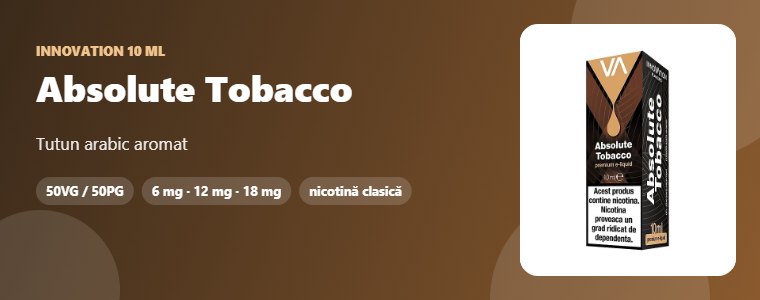 Lichid Innovation Absolute Tobacco 10 ml Lichid Innovation Absolute Tobacco 10 ml
