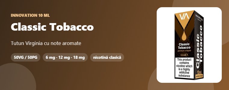 Lichid Innovation Classic Tobacco 10 ml Lichid Innovation Classic Tobacco 10 ml