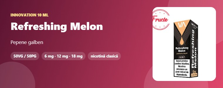 Lichid Innovation Refreshing Melon 10 ml Lichid Innovation Refreshing Melon 10 ml