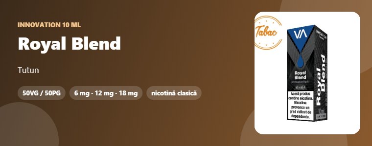 Lichid Innovation Royal Blend 10 ml Lichid Innovation Royal Blend 10 ml