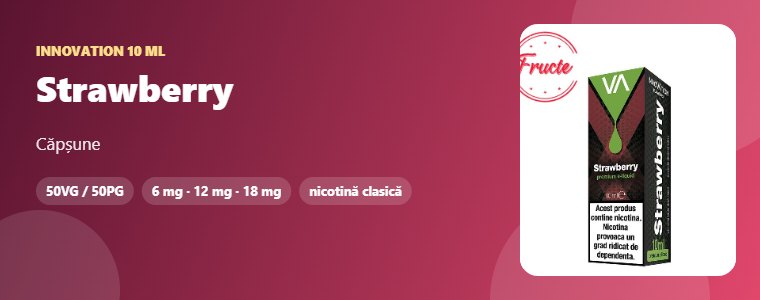 Lichid Innovation Strawberry 10 ml Lichid Innovation Strawberry 10 ml