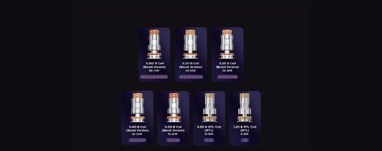 Gama de rezistente Geekvape seria B Gama de rezistente Geekvape seria B
