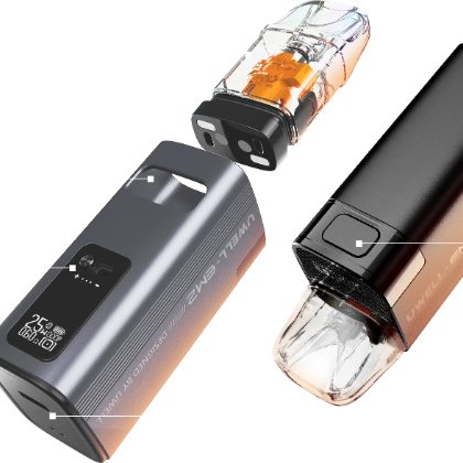 Uwell EM2 – corp din aluminiu și cartuș transparent Uwell EM2 – corp din aluminiu și cartuș transparent