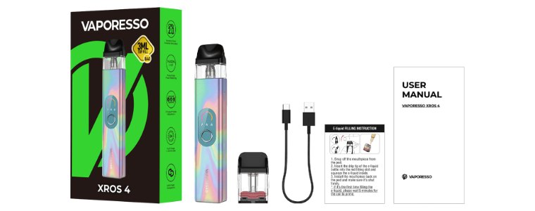 Vaporesso XROS 4 - conținut pachet Vaporesso XROS 4 - conținut pachet
