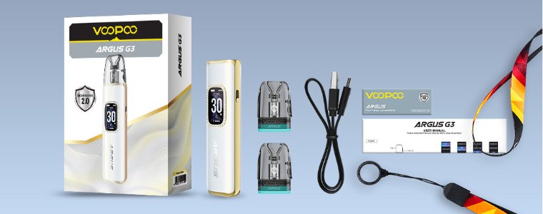 Voopoo Argus G3 - conținut pachet Voopoo Argus G3 - conținut pachet