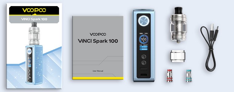 Voopoo Vinci Spark 100 - conținut pachet Voopoo Vinci Spark 100 - conținut pachet