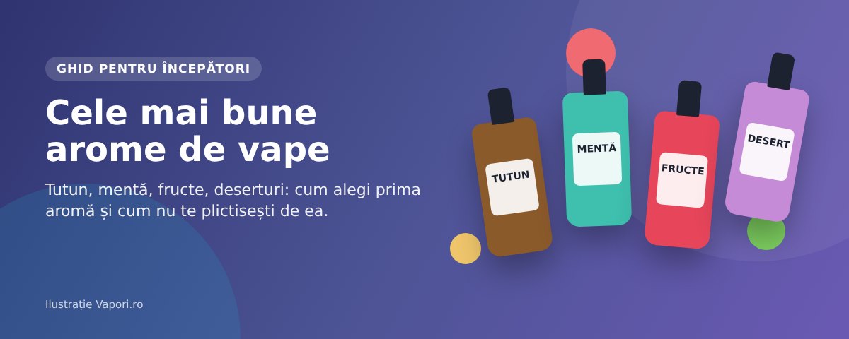 Cele mai bune arome de vape Cele mai bune arome de vape pentru începători: tutun, mentă, fructe, deserturi