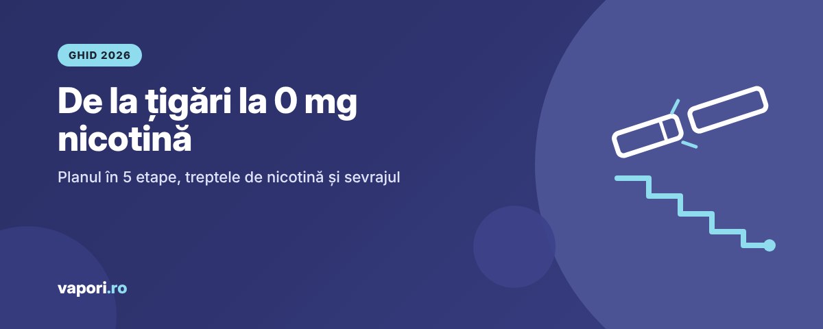 Plan pas cu pas de la țigări la țigara electronică și apoi la 0 mg nicotină