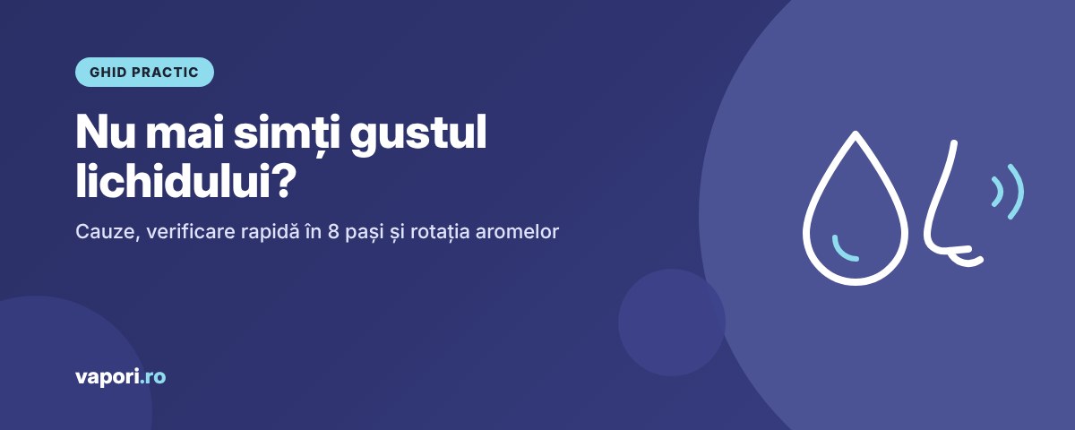 Nu mai simți gustul lichidului? De ce nu mai simți gustul lichidului din țigara electronică: cauze și soluții